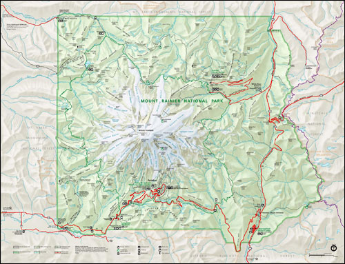 Mount Rainier, Washington Map
